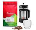 ☕️ Café Juan Valdez 250 gr Molido + Cafetera Prensa Francesa 350ml + Taza obsequio