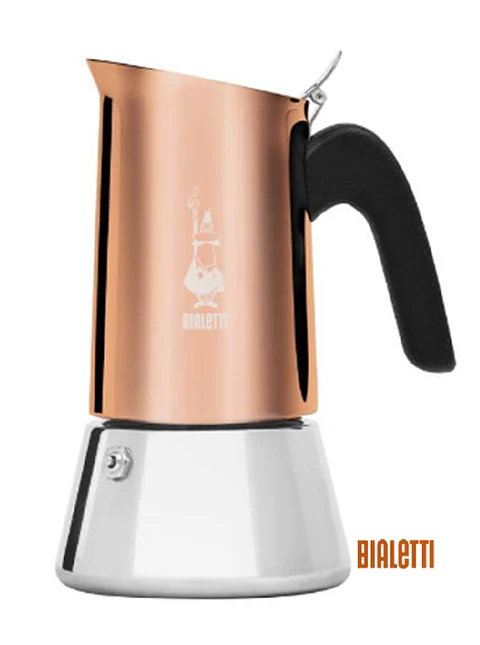 Cafetera Italiana BIALETTI Moka VENUS 6 tazas 235 ml Inducción color COBRE