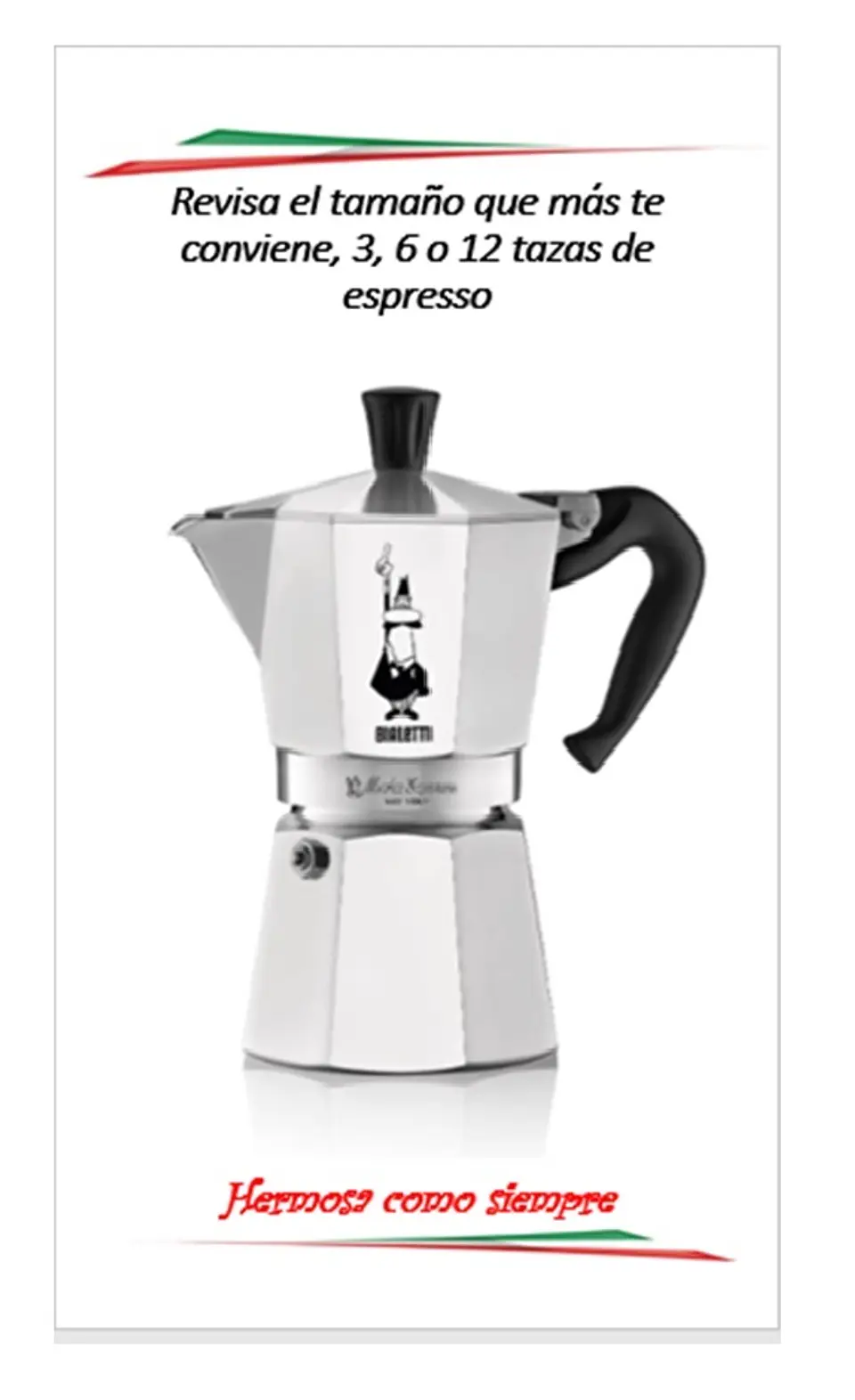 Cafetera Italiana BIALETTI Moka Express 12 tazas 670 ml 3