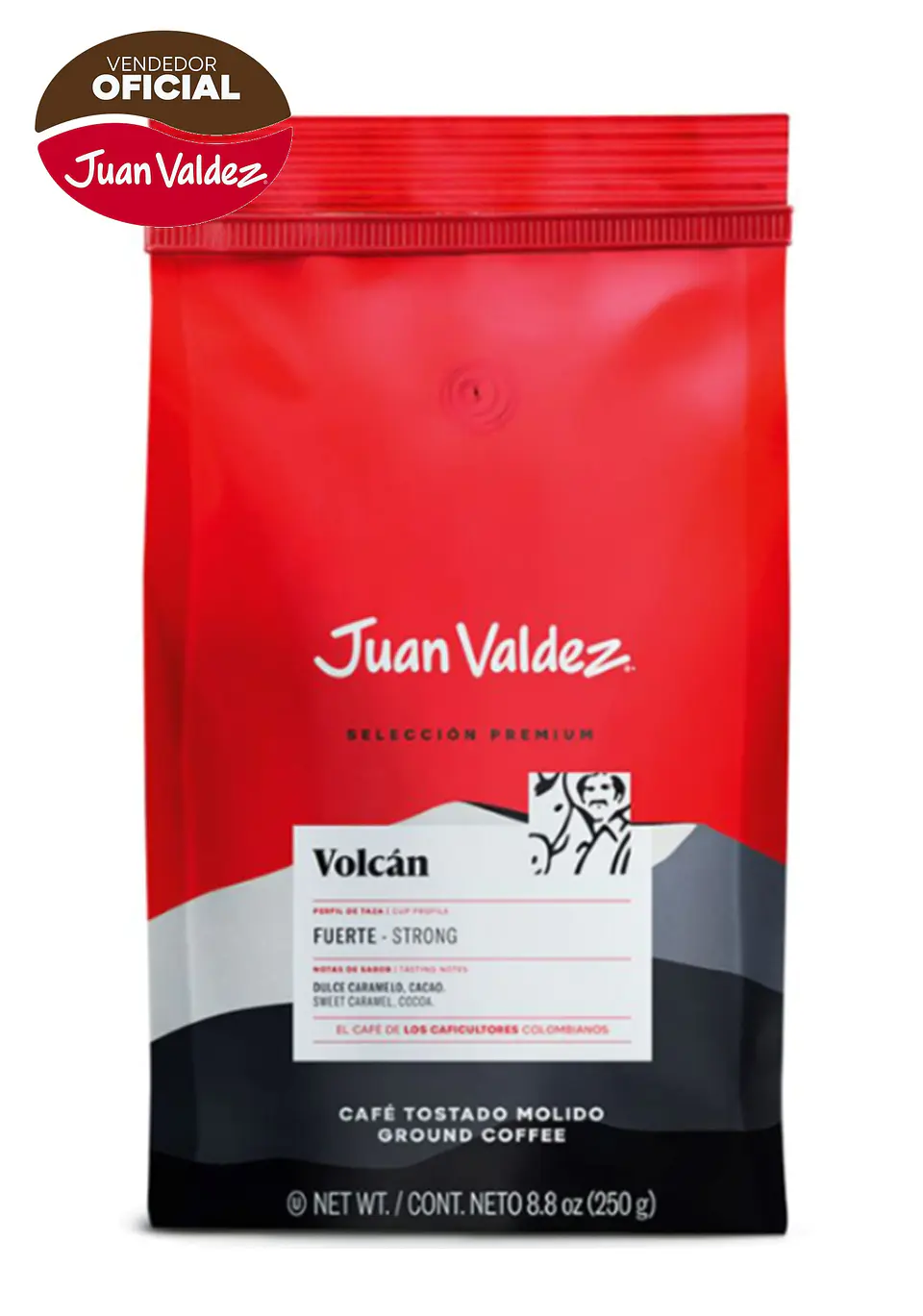 Café Juan Valdez Volcán Grano o Molido Fuerte 100% Arábica 250 gr 2