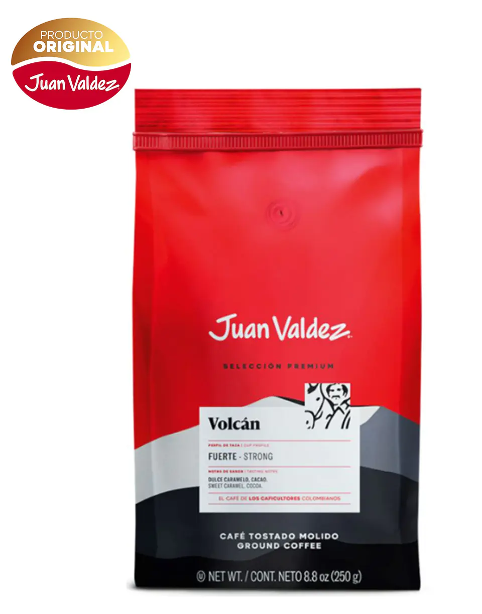 Café Juan Valdez Volcán Grano o Molido Fuerte 100% Arábica 250 gr 3