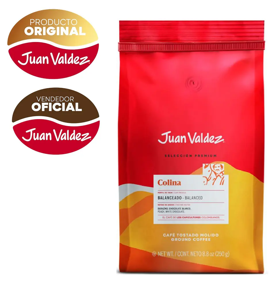 ☕️ Café Balanceado Juan Valdez Colina 100% Arábica 250 gr Molido 2
