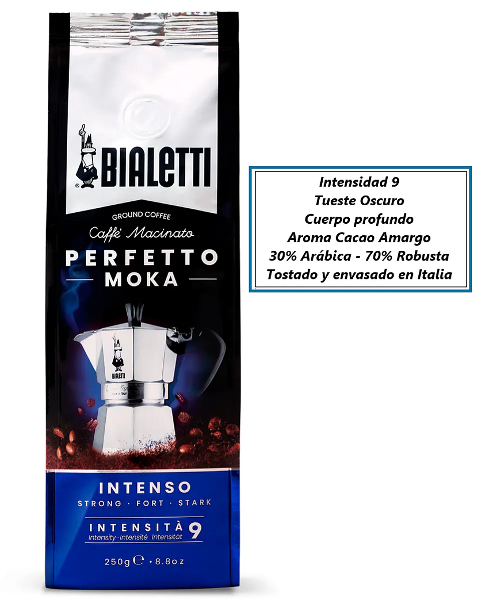 Café Bialetti Molido Perfetto Moka Intenso 250 gr 2