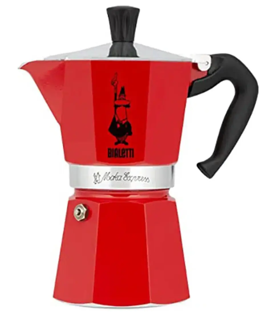 Cafetera Italiana BIALETTI Moka Express Roja 6 tazas 270 ml 1