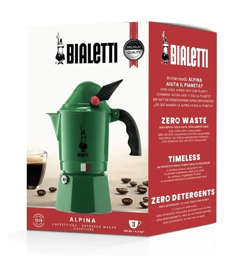 Cafetera Italiana ALPINA BIALETTI 3 tazas 130 ml 3