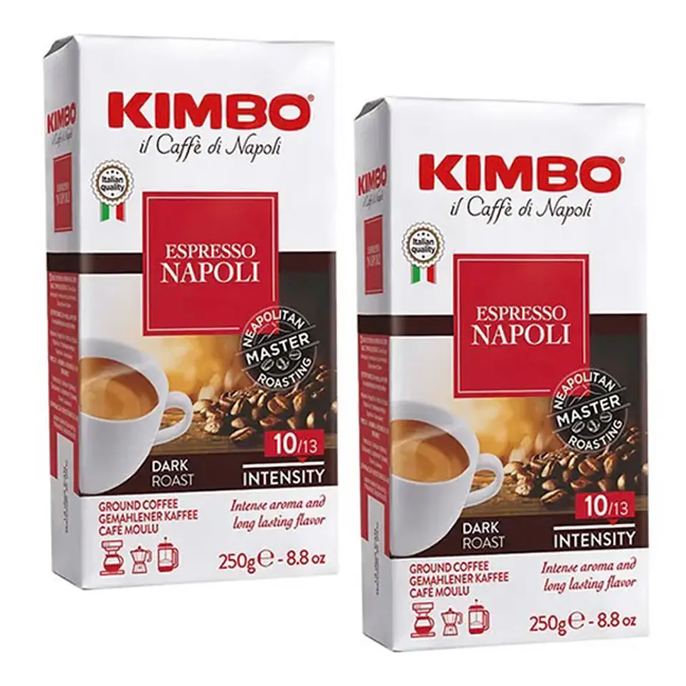 Café Kimbo Espresso Napoli Molido - Pack 2 unidades X 250 gr Bloque 1