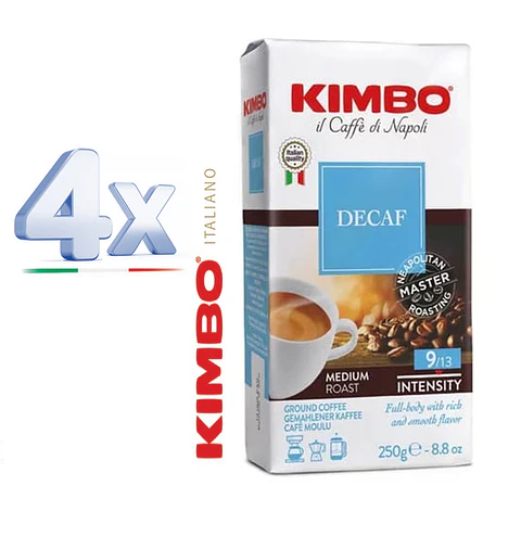 Café Kimbo Descafeinado Molido 4 unidades x 250 gr