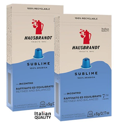 Cápsulas café Hausbrandt Sublime Gourmet compatibles Nespresso ® (2 cajas)