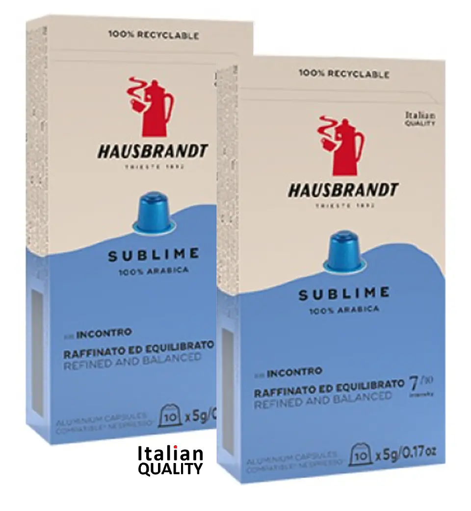Cápsulas café Hausbrandt Sublime Gourmet compatibles Nespresso ® (2 cajas) 1