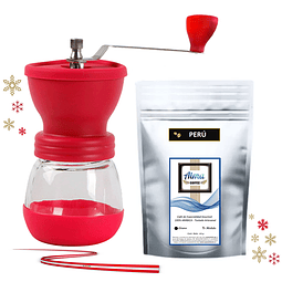 Café de Especialidad Grano 100gr y Molinillo con muelas cónicas cerámicas