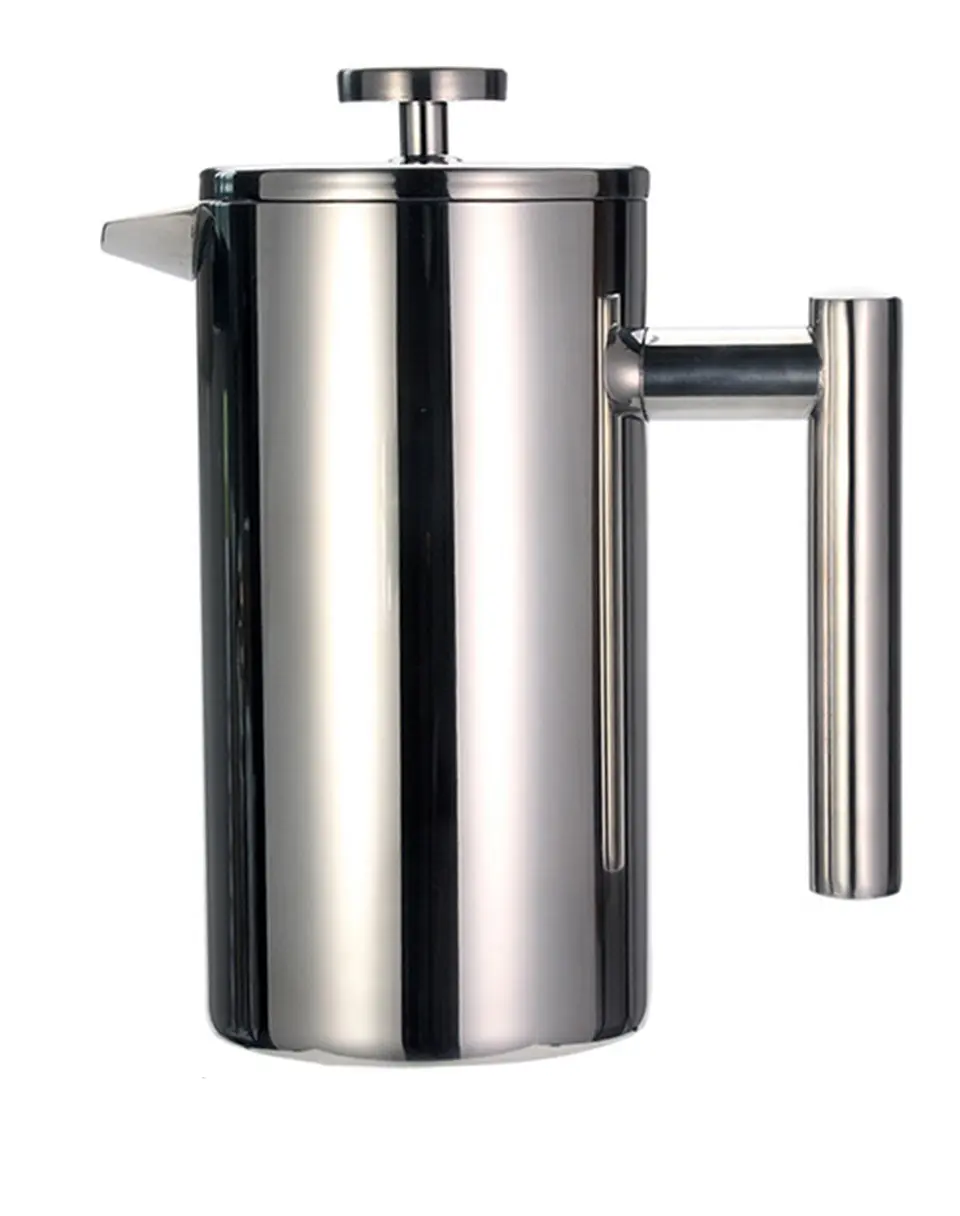 Cafetera Prensa Francesa 1 lt Acero Inoxidable de Doble Pared 4