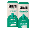 Cápsulas café BIALETTI Descafeinado compatibles Nespresso ® (2 cajas)