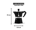 Cafetera Italiana BIALETTI Moka Express 3 tazas 130 ml Negra