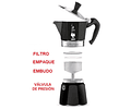Cafetera Italiana BIALETTI Moka Express 6 tazas 270 ml  Negro