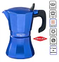 Cafetera Moka Italiana Express Petra Blue Inducción Oroley 6 Tazas - Miniatura 1