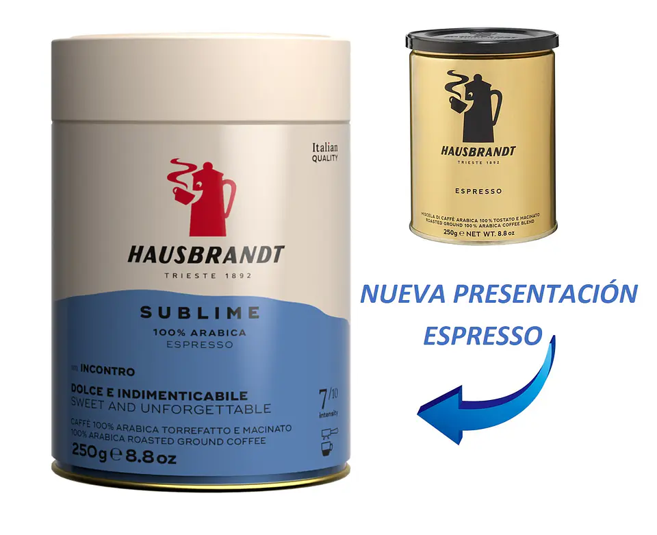Café Hausbrandt 100% Arábica Variedades Sublime Espresso o Descafeinado  1