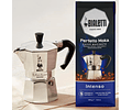 Cafetera Moka Italiana Bialetti 3 Tazas y Café Bialetti Molido Perfetto Moka 250gr