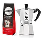 Cafetera Moka Italiana Bialetti 6 Tazas y Café Bialetti Molido Perfetto Moka 250gr - Miniatura 1