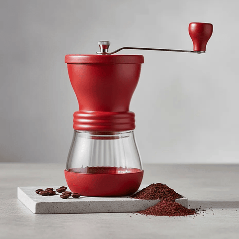 Molinillo manual para café en grano con muelas cerámicas cónicas