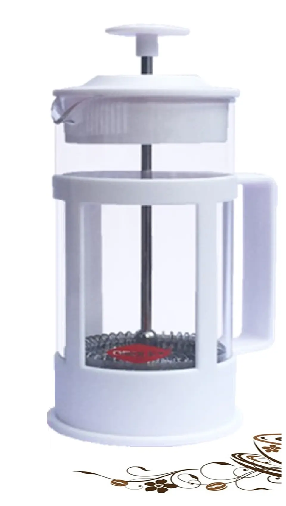Cafetera Prensa Francesa Caffettiera 600 ml Oroley Blanco o Negro 1