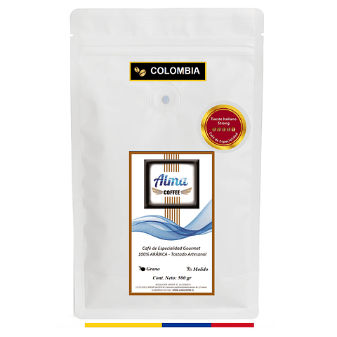 Café Gourmet Especialidad Colombia 100% Arábica 500 gr
