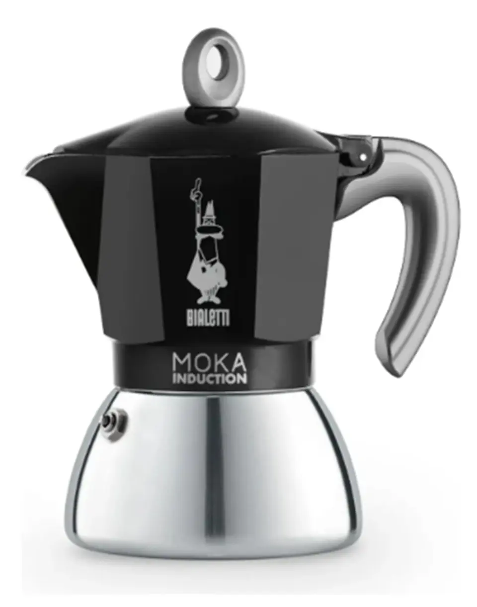 Cafetera Inducción Italiana BIALETTI Moka 6 Tazas Negra 3