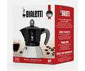 Cafetera Inducción Italiana BIALETTI Moka 6 Tazas Negra
