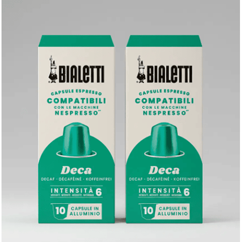 Cápsulas café BIALETTI Descafeinado compatibles Nespresso ® (2 cajas)