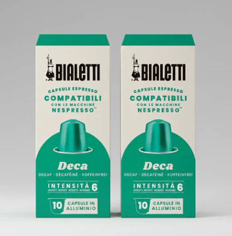 Cápsulas café BIALETTI Descafeinado compatibles Nespresso ® (2 cajas)