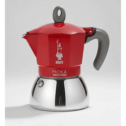 Cafetera Inducción Italiana BIALETTI Moka 6 Tazas Roja