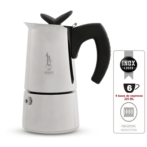 Cafetera Italiana BIALETTI Moka MUSA 6 tazas de espresso 225 ml Inducción
