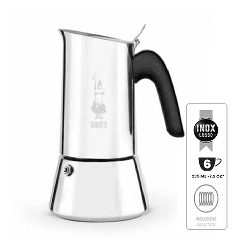 Cafetera Italiana BIALETTI Moka VENUS 6 tazas 235 ml Inducción