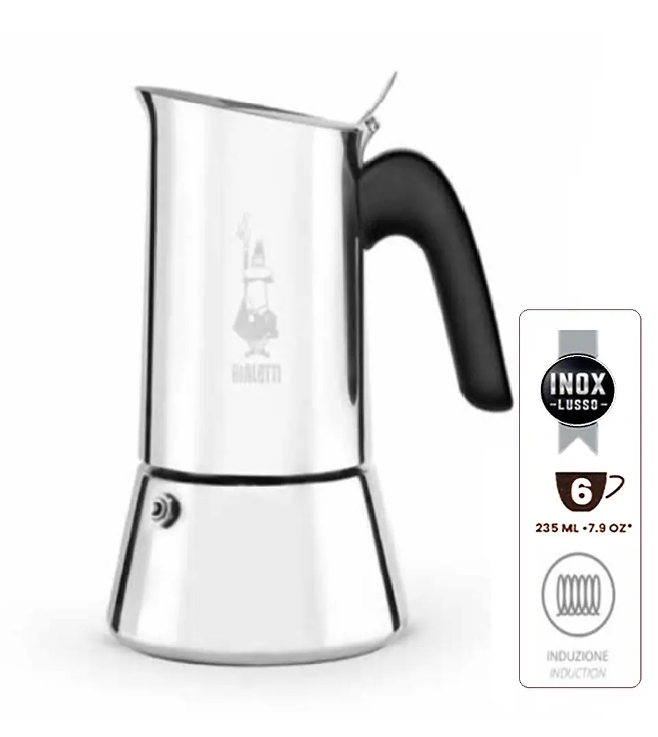 Cafetera Italiana BIALETTI Moka VENUS 6 tazas 235 ml Inducción 1