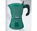 Cafetera Moka Italiana Express Petra Verde Inducción Oroley 6 Tazas