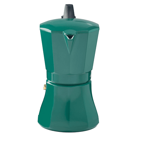 Cafetera Moka Italiana Express Petra Verde Inducción Oroley 6 Tazas