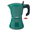 Cafetera Moka Italiana Express Petra Verde Inducción Oroley 6 Tazas