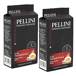 Café Molido Italiano Pellini Espresso 2 unidades X 250 gr Bloque