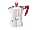Cafetera Italiana PEDRINI Moka 3 tazas espresso mango rojo