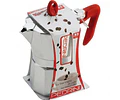 Cafetera Italiana PEDRINI Moka 3 tazas espresso mango rojo