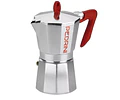Cafetera Italiana PEDRINI Moka 6 tazas espresso mango rojo