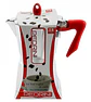 Cafetera Italiana PEDRINI Moka 6 tazas espresso mango rojo - Miniatura 2