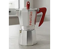 Cafetera Italiana PEDRINI Moka 9 tazas mango rojo