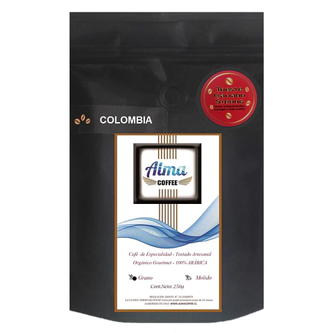 Café Especialidad Colombia Fuerte Gourmet 100% Arábica 250 gr