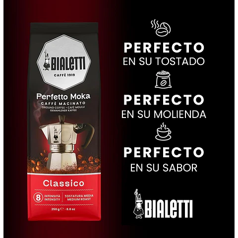 Café Bialetti Molido Perfetto Moka Classico 3 unidades x 250 gr 