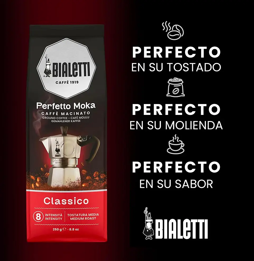 Café Bialetti Molido Perfetto Moka Classico 250 gr  5