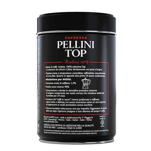 Café Molido Italiano Pellini Top Espresso Moka 100% arábica Molido