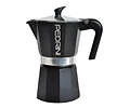 Cafetera Italiana PEDRINI Moka 6 tazas espresso Negra