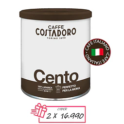 Café Costadoro Italiano Cento Moka 100% arábica Molido 2x16.990