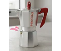Cafetera Italiana PEDRINI Moka 9 tazas mango rojo