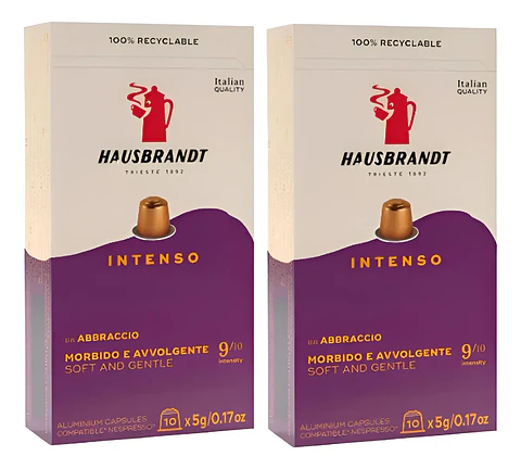Cápsulas café Hausbrandt Intenso compatibles Nespresso ® (2 cajas)